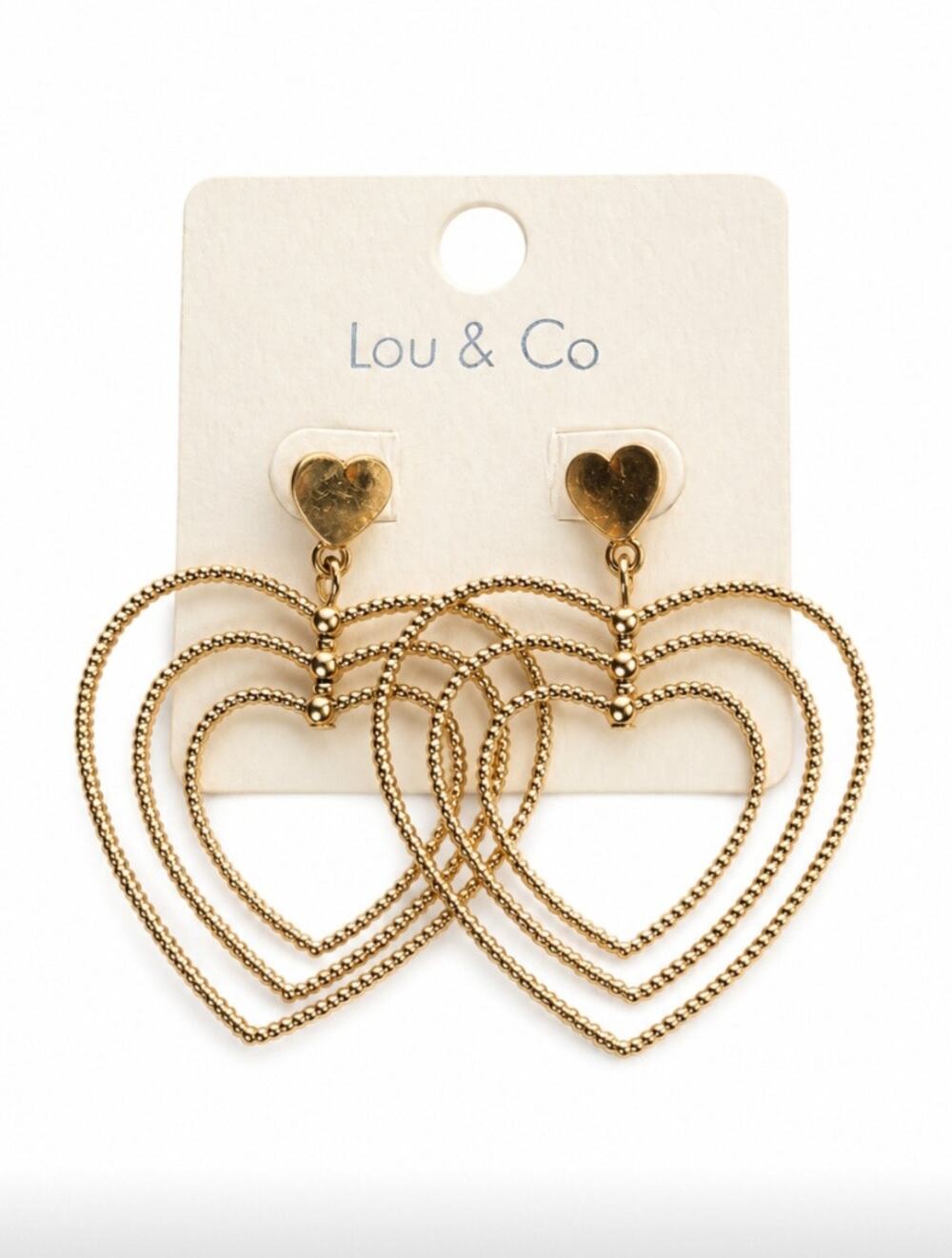 Lou & Co Gold Heat Earrings New